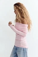 SOFT DRAPED OFF-THE-SHOULDER TOP