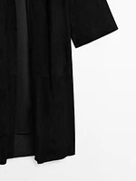 Kimono long en cuir et daim - Limited Edition