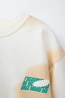 T-SHIRT À IMPRIMÉ TACHES TEXTE
