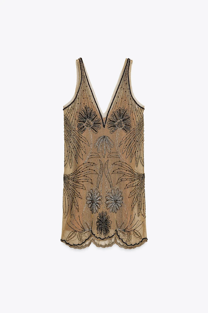 ZW COLLECTION EMBROIDERED TULLE DRESS