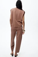 WASHED PLEATED PANTS