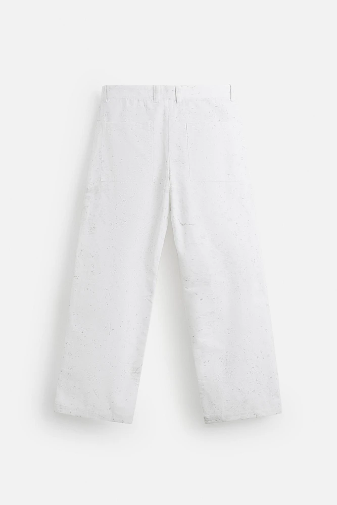 PANTALON COUPE LARGE IMPRIMÉ ABSTRAIT