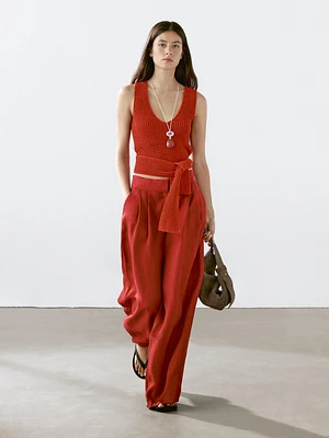 Pantalon fluide à pinces