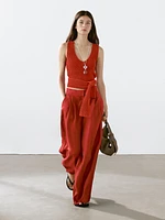 Pantalon fluide à pinces