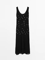 Long dress with beading