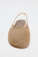 RUBBERIZED EFFECT SLINGBACK SHOES