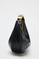 OVAL BAG WITH METAL HANDLE