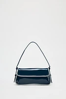 SAC PORTÉ ÉPAULE EFFET VERNI CONTRASTE