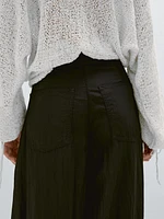 Pantalon palazzo fluide à pinces