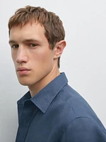 100% linen slim fit shirt