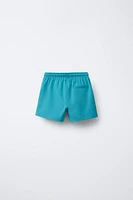6-14 YEARS/ REGULAR TEXT SWIM SHORTS
