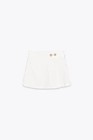JUPE-CULOTTE CROISÉE À PINCES