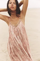 TIE-DYE DRESS WITH GROMMETS