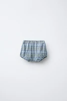 TEXTURED PLAID BLOOMERS