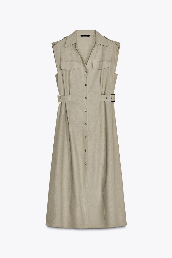 ROBE MIDI EN LIN