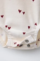 RIBBED HEARTS BODYSUIT AND LEGGINGS SET