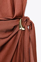 ROBE MINI HALTER DÉCOR DORÉ