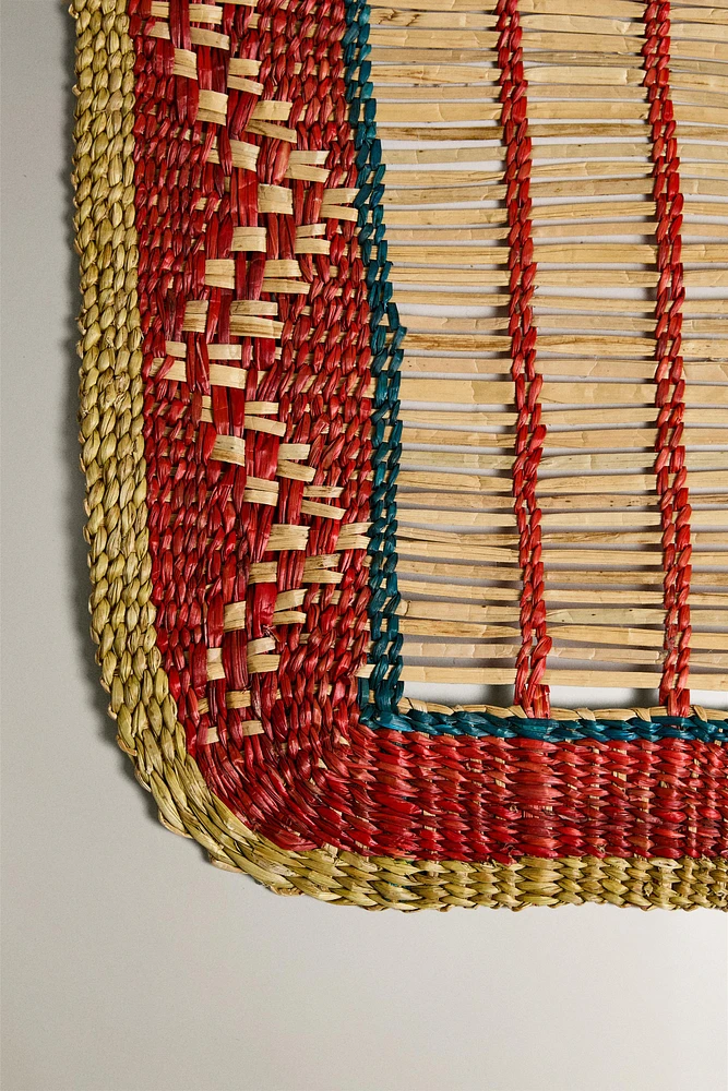 WOVEN STRAW RUNNER RUG