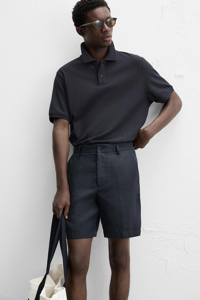 100% LINEN SHORTS