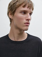 Lightweight 100% linen knit sweater