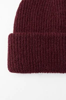 TURNED-UP KNIT BEANIE