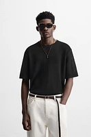 TEXTURED KNIT T-SHIRT