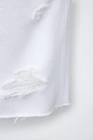 BERMUDA EN DENIM DÉCHIRÉ
