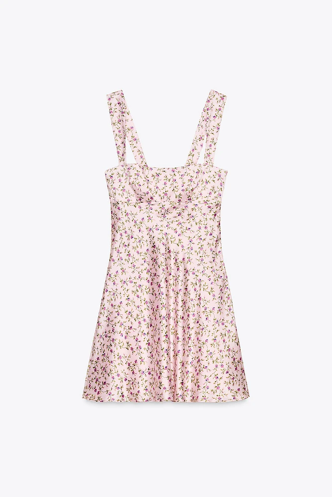SATIN EFFECT SHORT DRESS