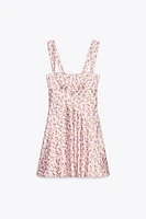SATIN EFFECT SHORT DRESS
