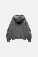 OVERSIZED ZIPPERED SWEATSHIRT