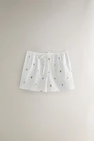 SHORT COTON MINI-FLEUR