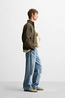 VESTE EN JEAN COL ZIP