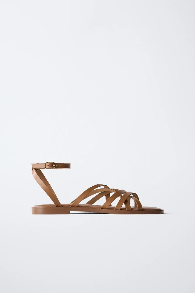 STRAPPY LEATHER SANDALS