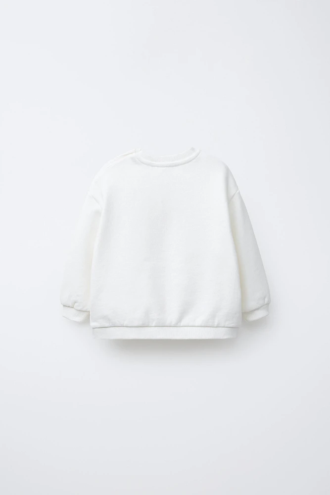 SWEAT PALMIER VELOURS BOUCLÉ