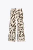 PANTALON SEMI-TRANSPARENT IMPRIMÉ ANIMAL ZW COLLECTION