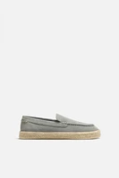 LEATHER JUTE LOAFERS
