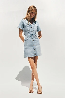ROBE EN JEAN Z1975 COURTE À MANCHES COURTES