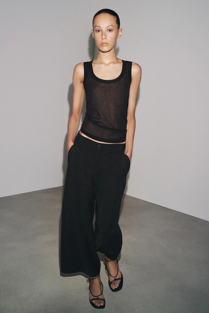 PANTALON COURT À PINCES ZW COLLECTION