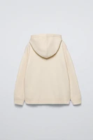 SOFT TOUCH HOODED KNIT SWEATER