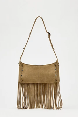 FRINGED SUEDE BAG