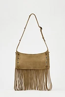 FRINGED SUEDE BAG