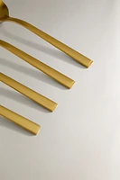 SET OF GOLD STEEL DESSERT SPOONS (SET OF 4)