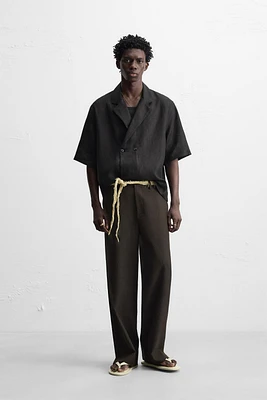 100% LINEN KIMONO SHIRT