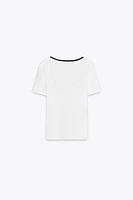 CONTRAST TRIM T-SHIRT