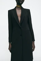 LONG BLAZER WITH SHOULDER PADS