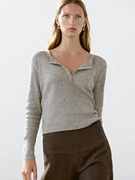 High-waist wide-leg linen trousers