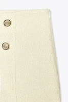 TEXTURED SHORTS WITH GOLD BUTTONS