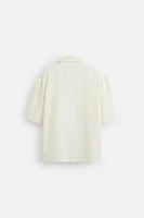 EMBROIDERED COTTON LINEN SHIRT