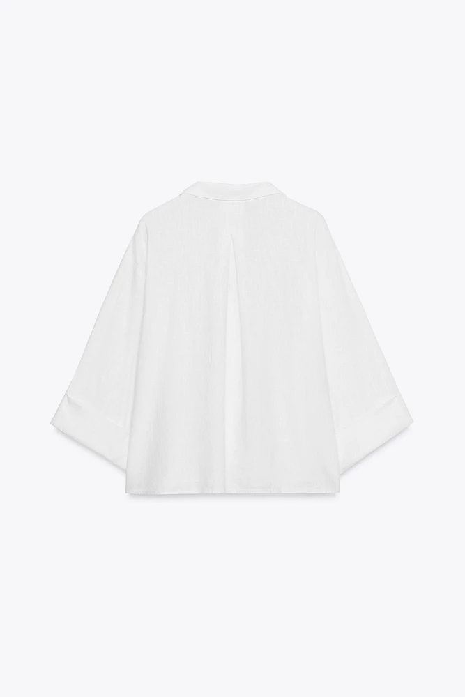 LADDER STITCH WIDE SLEEVE SHIRT