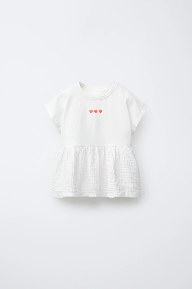 BLOUSE BIMATIÈRE À TEXTURE BRODÉE